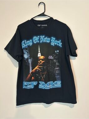 Pop Smoke King of New York Large Black T-shirt